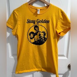 District Stay Golden Fitted Graphic Tee - Yellow